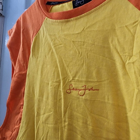 Tank Top Sean John color block orange yellow 2xl shirt - Picture 3 of 8